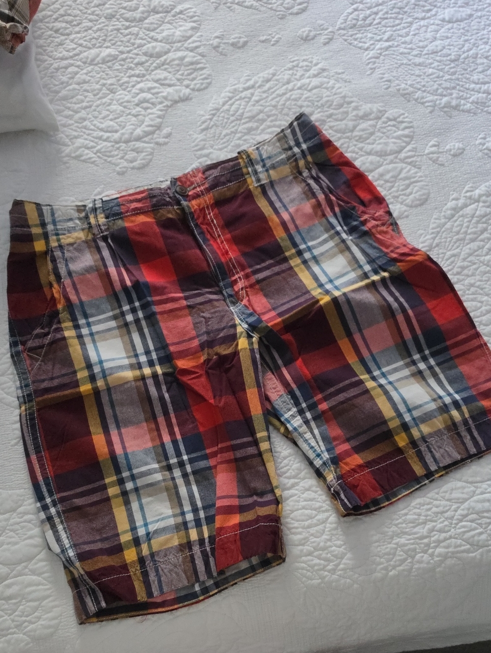 Aeropostale Red Multi Plaid  Shorts